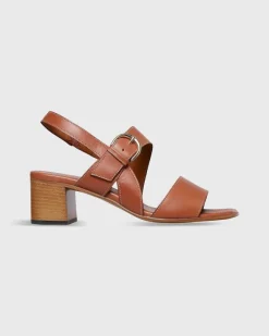 Double-Strap Buckle Block Heel