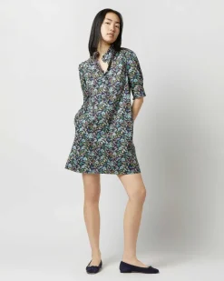 Elbow-Sleeved Frill Dress