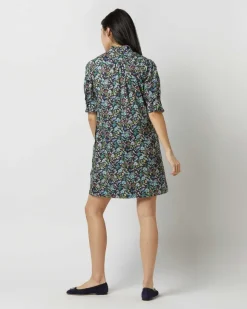 Elbow-Sleeved Frill Dress
