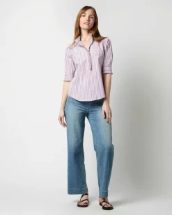 Elbow-Sleeve Frill Shirt