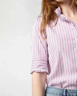 Elbow-Sleeve Frill Shirt