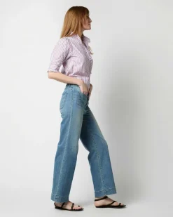 Elbow-Sleeve Frill Shirt
