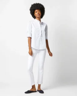 Elbow-Sleeve Frill Shirt