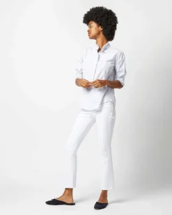 Elbow-Sleeve Frill Shirt
