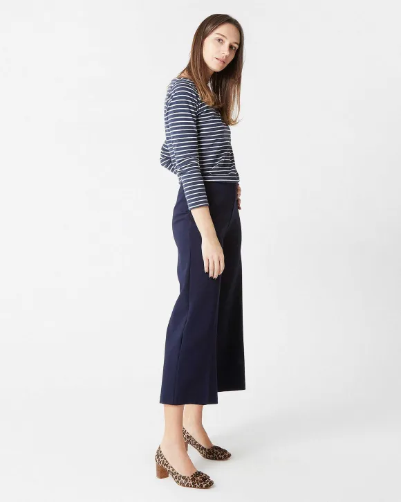Faye Wide-Leg Cropped Pant