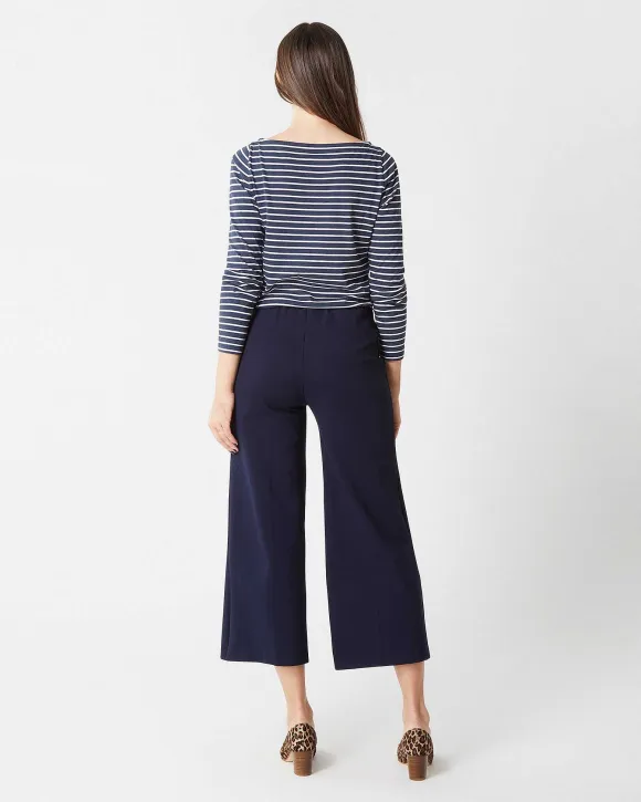 Faye Wide-Leg Cropped Pant