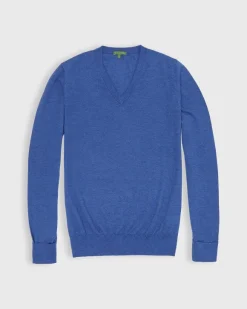 Fine-Gauge V-Neck Sweater