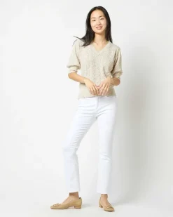 Giselle Pointelle V-Neck Sweater