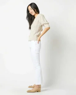 Giselle Pointelle V-Neck Sweater