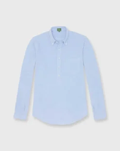 Knit Button-Down Popover Shirt