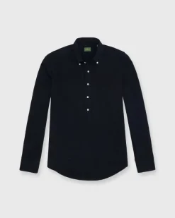 Knit Button-Down Popover Shirt