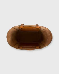 Leather Tote With Trolley Strap