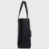 Leather Tote With Trolley Strap