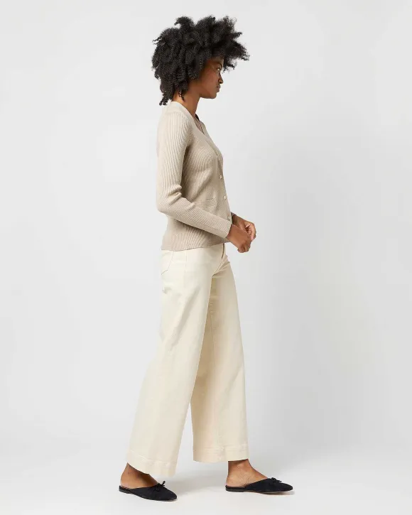 Nia Long-Sleeved Ribbed Cardigan