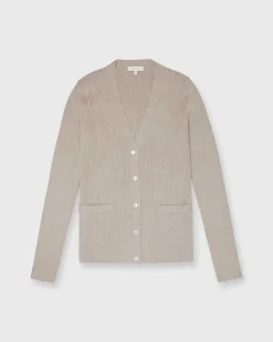 Nia Long-Sleeved Ribbed Cardigan