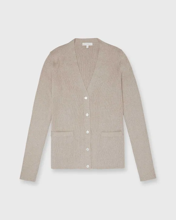 Nia Long-Sleeved Ribbed Cardigan