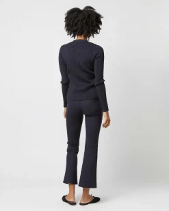 Nia Long-Sleeved Ribbed Cardigan