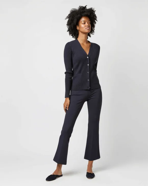 Nia Long-Sleeved Ribbed Cardigan
