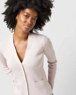 Nia Long-Sleeved Ribbed Cardigan
