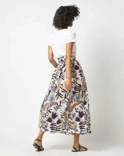 Pleated Wrap Midi Skirt