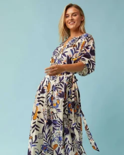 Pleated Wrap Midi Skirt