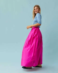 Pleated Wrap Skirt