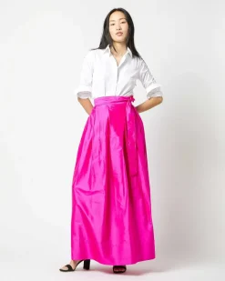 Pleated Wrap Skirt