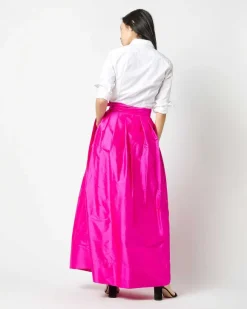 Pleated Wrap Skirt