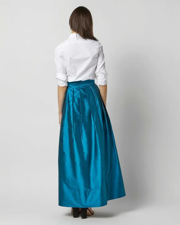 Pleated Wrap Skirt