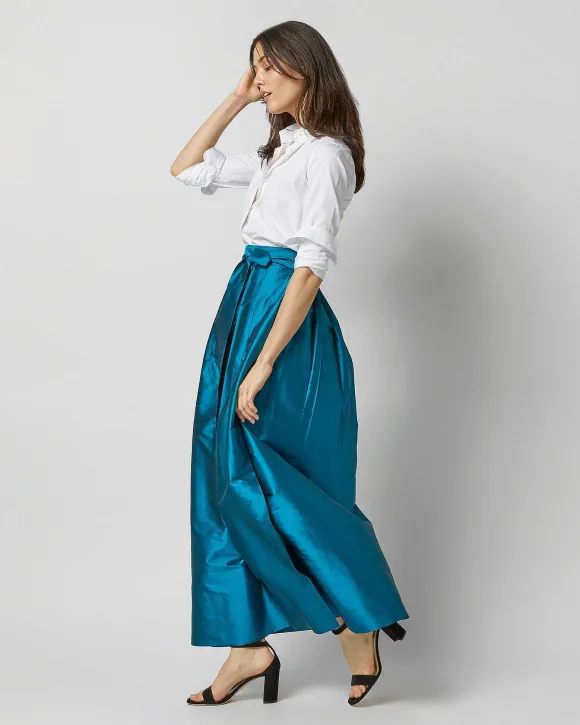 Pleated Wrap Skirt