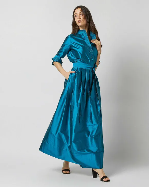 Pleated Wrap Skirt