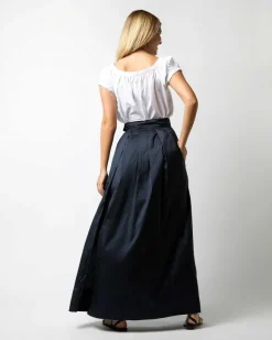 Pleated Wrap Skirt