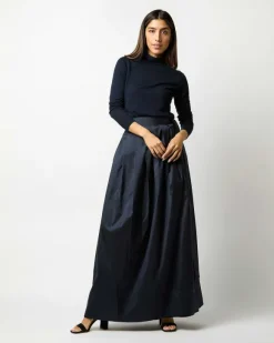 Pleated Wrap Skirt