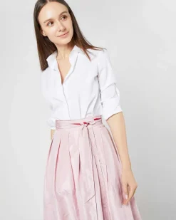 Reversible Pleated Wrap Skirt