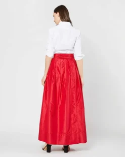 Reversible Pleated Wrap Skirt