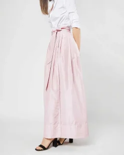 Reversible Pleated Wrap Skirt