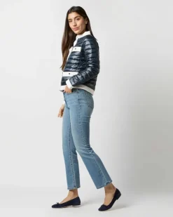Short Jacket With Matte Nylon Trim