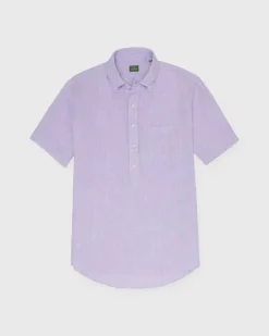 Short-Sleeved Button-Down Popover Shirt