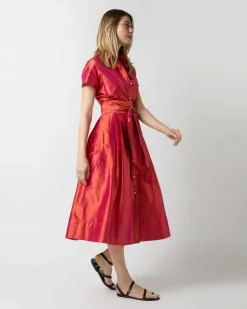 Short-Sleeved Classic Shirtwaist Dress