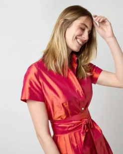 Short-Sleeved Classic Shirtwaist Dress