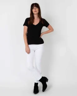 Short-Sleeved Deep-V Tee