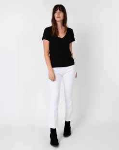 Short-Sleeved Deep-V Tee
