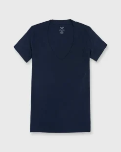 Short-Sleeved Deep-V Tee