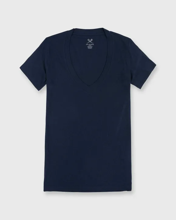 Short-Sleeved Deep-V Tee