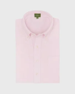 Short-Sleeved Knit Button-Down Popover Shirt