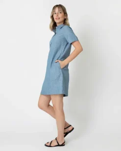 Short-Sleeved Popover Dress