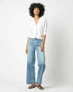 Short-Sleeved Rosie V-Neck Cardigan