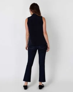 Sleeveless Tie-Neck Blouse