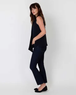 Sleeveless Tie-Neck Blouse