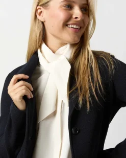 Sleeveless Tie-Neck Blouse